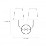 Wrynn 1/2/3 Light Fabric Shade Wall Sconce