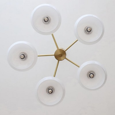 Xanthea Elliptical Persimmon Milk Glass Chandelier Xanthea Elliptical Persimmon Milk Glass Chandelier
