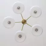 Xanthea Elliptical Persimmon Milk Glass Chandelier