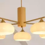 Xanthea Elliptical Persimmon Milk Glass Chandelier