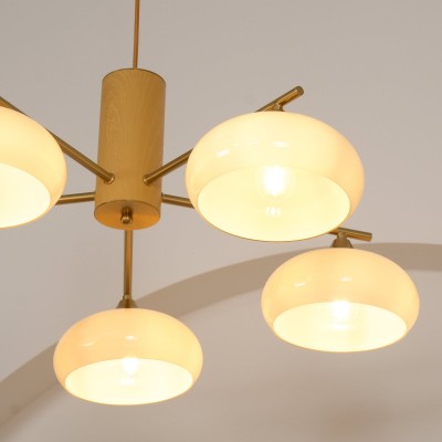 Xanthea Elliptical Persimmon Milk Glass Chandelier Xanthea Elliptical Persimmon Milk Glass Chandelier