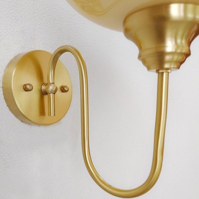 Ylvaen Bauhaus 1 Light Milk Glass Sconce Ylvaen Bauhaus 1 Light Milk Glass Sconce