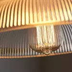 Aevia Vintage Transparent Striped Glass Pendant Light