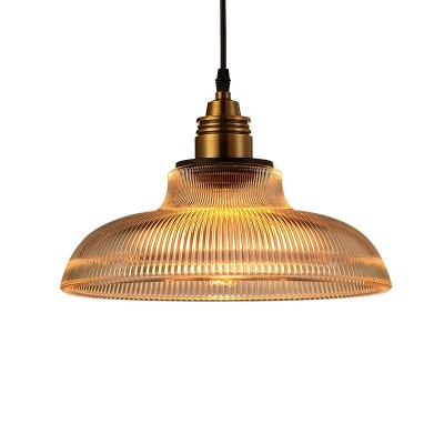 Aevia Vintage Transparent Striped Glass Pendant Light Aevia Vintage Transparent Striped Glass Pendant Light