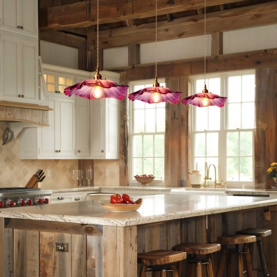 Callista Retro Lotus Creative Glass Pendant Light Callista Retro Lotus Creative Glass Pendant Light