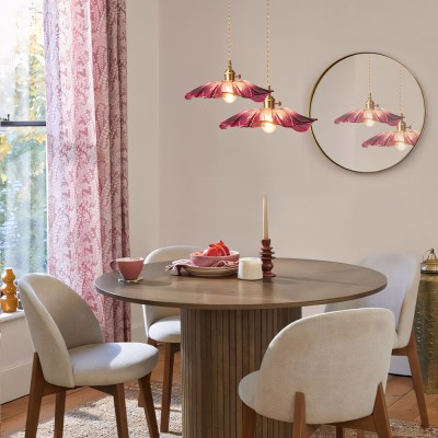 Callista Retro Lotus Creative Glass Pendant Light Callista Retro Lotus Creative Glass Pendant Light