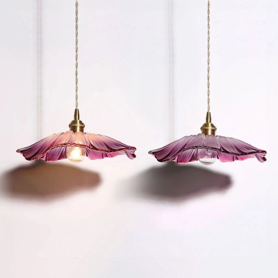 Callista Retro Lotus Creative Glass Pendant Light Callista Retro Lotus Creative Glass Pendant Light
