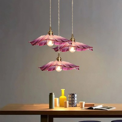 Callista Retro Lotus Creative Glass Pendant Light Callista Retro Lotus Creative Glass Pendant Light