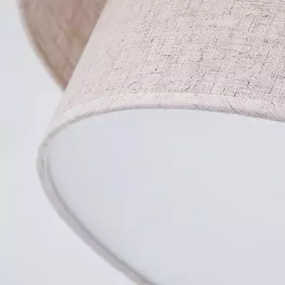 Javier Natural Linen Double Fabric Drum Pendant Light