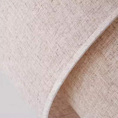 Javier Natural Linen Double Fabric Drum Pendant Light