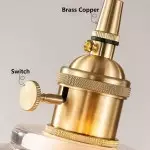 Hermin Antique Flower Ribbed Glass Pendant Light