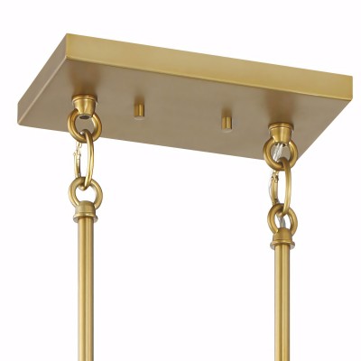 Iveth Soft Brass Linear Rectangular Chandelier