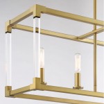 Iveth Soft Brass Linear Rectangular Chandelier