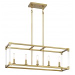 Iveth Soft Brass Linear Rectangular Chandelier