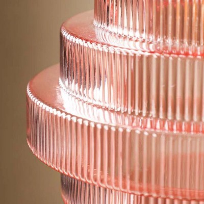Kaelyn Bottle Shade Stained Striped Glass Pendant Light Kaelyn Bottle Shade Stained Striped Glass Pendant Light