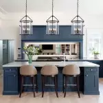 Merrick Metal Lantern Round Glass Chandelier