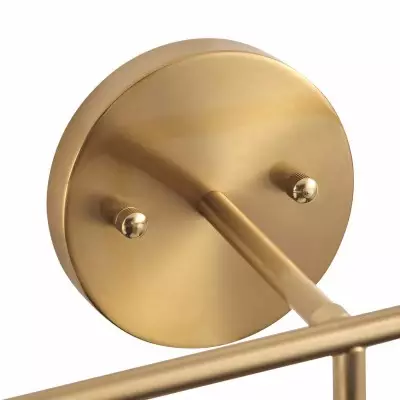 Nynevea Brushed Brass 3-Light Milk Glass Sconce Nynevea Brushed Brass 3-Light Milk Glass Sconce
