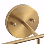 Nynevea Brushed Brass 3-Light Milk Glass Sconce