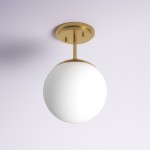 Padrigin White 1-Light Glass Globe Ceiling Light Padrigin White 1-Light Glass Globe Ceiling Light