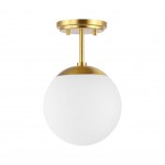 Padrigin White 1-Light Glass Globe Ceiling Light Padrigin White 1-Light Glass Globe Ceiling Light