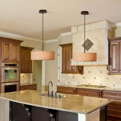 Raithe Cream Fabric Frum Shade Pendant Light Raithe Cream Fabric Frum Shade Pendant Light