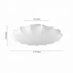 Savionne White Silk Seashell Flush Mount Light Savionne White Silk Seashell Flush Mount Light