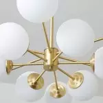 Thalassia Two-Tier Brass Opal Globe Chandelier Thalassia Two-Tier Brass Opal Globe Chandelier