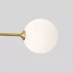 Ulrika Cross Arm Glass Globe Flush Mount Light