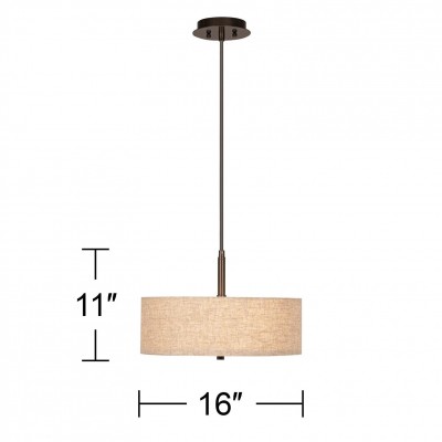 Raithe Cream Fabric Frum Shade Pendant Light Raithe Cream Fabric Frum Shade Pendant Light