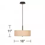 Raithe Cream Fabric Frum Shade Pendant Light Raithe Cream Fabric Frum Shade Pendant Light