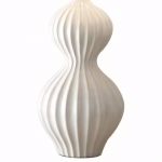 Biarne Ribbed Base Led Glass Lamp