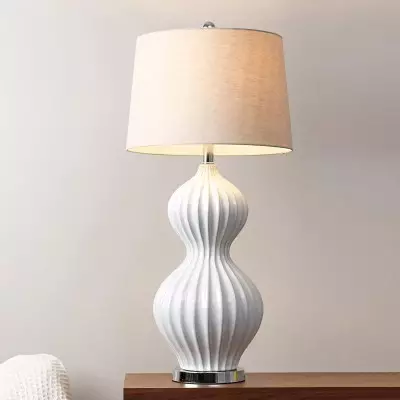 Biarne Ribbed Base Led Glass Lamp Biarne Ribbed Base Led Glass Lamp
