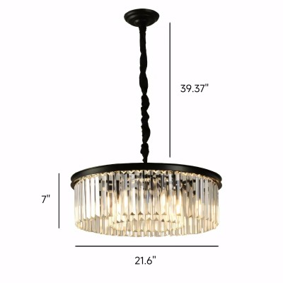 Braxion Modern Crystal Raindrop Round Chandelier Braxion Modern Crystal Raindrop Round Chandelier