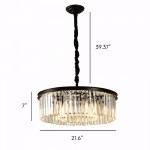 Braxion Modern Crystal Raindrop Round Chandelier