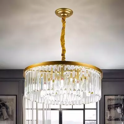 Braxion Modern Crystal Raindrop Round Chandelier Braxion Modern Crystal Raindrop Round Chandelier