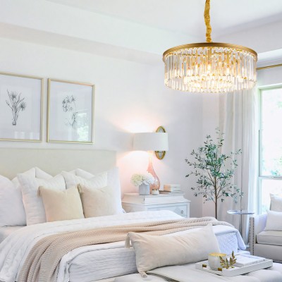 Braxion Modern Crystal Raindrop Round Chandelier Braxion Modern Crystal Raindrop Round Chandelier