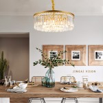 Braxion Modern Crystal Raindrop Round Chandelier