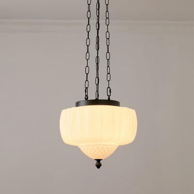 Draxor White Milk Glass Pumpkin Chandelier Draxor White Milk Glass Pumpkin Chandelier