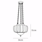 Draxor White Milk Glass Pumpkin Chandelier