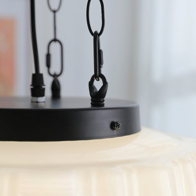 Draxor White Milk Glass Pumpkin Chandelier Draxor White Milk Glass Pumpkin Chandelier
