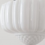 Draxor White Milk Glass Pumpkin Chandelier