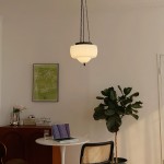 Draxor White Milk Glass Pumpkin Chandelier