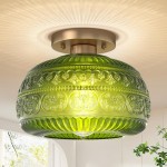 Zenon Retro Gailon Glass Semi Flush Mount Ceiling Light Zenon Retro Gailon Glass Semi Flush Mount Ceiling Light