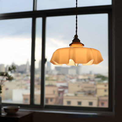 Jovianth French Cream Flower Single Pendant Light Jovianth French Cream Flower Single Pendant Light