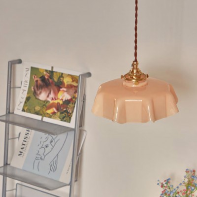 Jovianth French Cream Flower Single Pendant Light Jovianth French Cream Flower Single Pendant Light