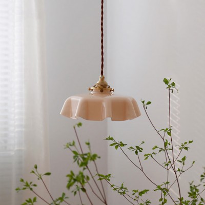 Jovianth French Cream Flower Single Pendant Light Jovianth French Cream Flower Single Pendant Light