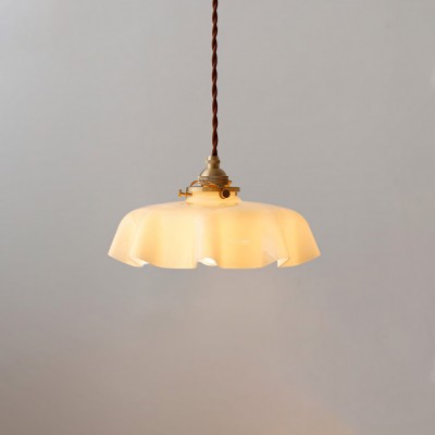 Jovianth French Cream Flower Single Pendant Light Jovianth French Cream Flower Single Pendant Light