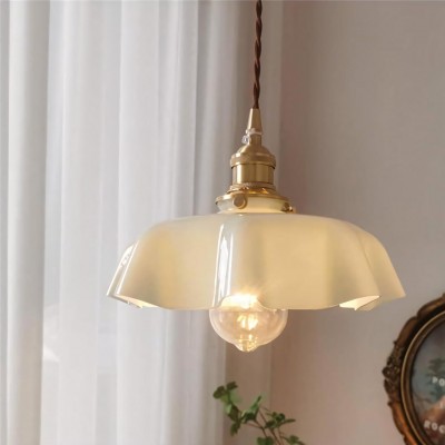 Jovianth French Cream Flower Single Pendant Light Jovianth French Cream Flower Single Pendant Light