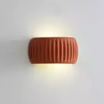 Klystix Macaron Color Up Down Fluted Resin Wall Lamps For Bedroom