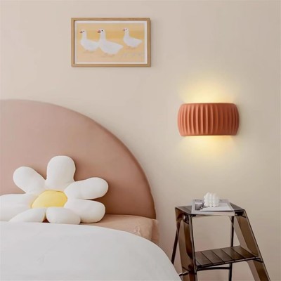 Klystix Macaron Color Up Down Fluted Resin Wall Lamps For Bedroom Klystix Macaron Color Up Down Fluted Resin Wall Lamps For Bedroom
